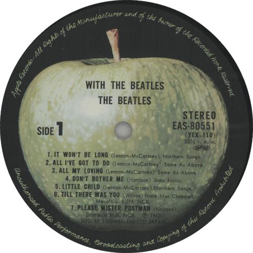 The Beatles With The Beatles + Obi Japanese vinyl LP album (LP The Beatles With The Beatles + Obi Japanese vinyl LP album (LP